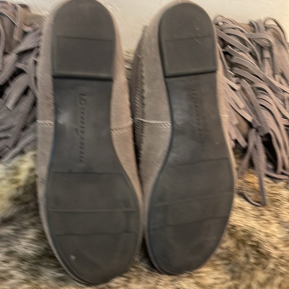 LAUREN CONRAD Mid-Calf Suede Fringe Moccasin Style Rubber Sole Boot-7M-#0101 - Picture 9 of 11